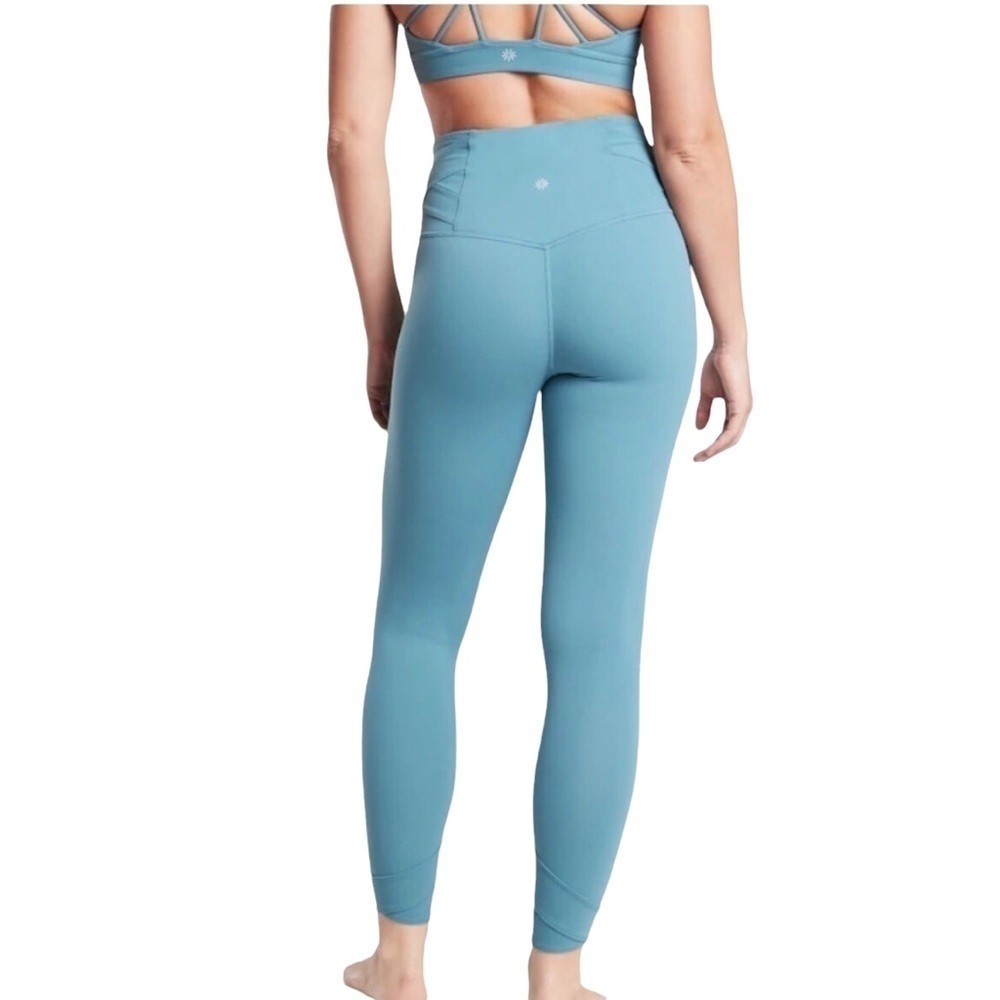Athleta Elation Pirouette 7/8 Tight Leggings Size XS Rivera Blue Athletic
